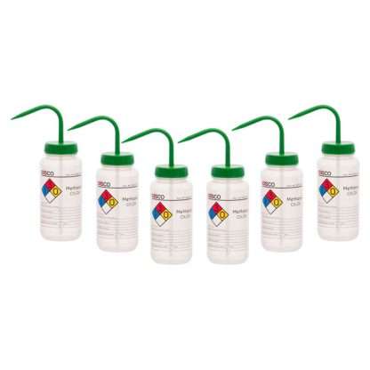 EISCO -Frasco Lavador para metanol de sodio  500 ml, etiquetada (4 colores)